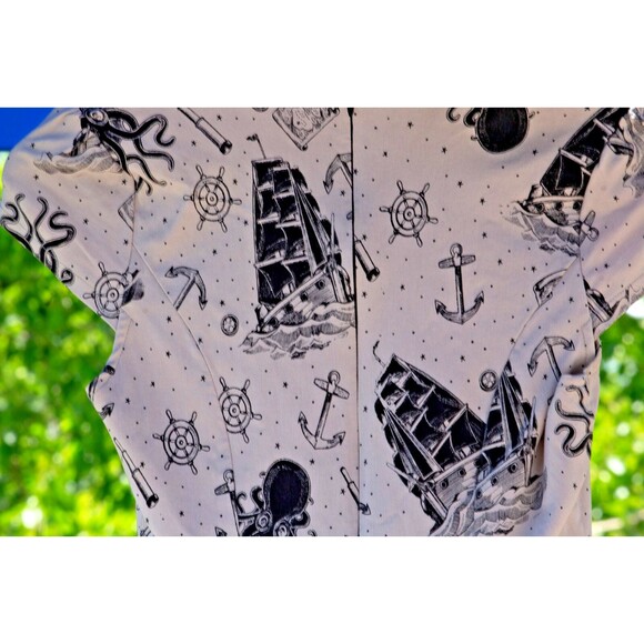 Sourpuss Cream Kraken’s Revenge Lizzie Dress Retired Rockabilly Pinup Style | XS - Picture 5 of 16